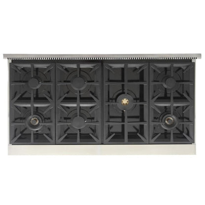 Kucht Professional 48" 6.7 cu. ft. Propane Gas Range in Black with Silver Accents, KFX480/LP-BK - KFX480/LP-BK