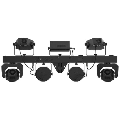 CHAUVET DJ 5-in-1 LED Lighting System on Single Bar Compatible with ILS, Black - 424852