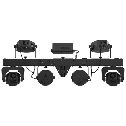 CHAUVET DJ 5-in-1 LED Lighting System on Single Bar Compatible with ILS, Black - 424852