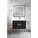 Lucena Bath 32" Décor Tirador Floating Vanity in White, Black, Gray or White and Silver. - Backyard Provider