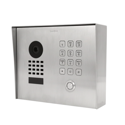 DoorBird D1101KH Classic Surface-Mount IP Video Intercom, 1 Call Button in Stainless Steel V4A