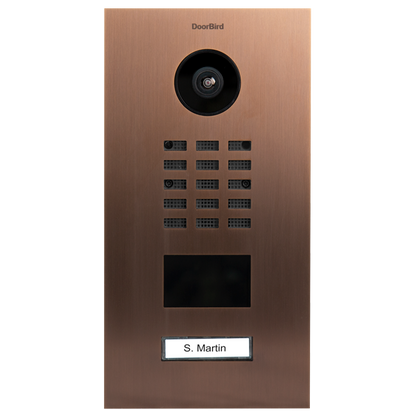 DoorBird D2101V IP Video Door Station, 1 Call Button in Bronze