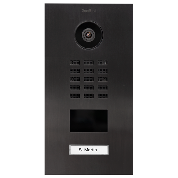 DoorBird D2101V IP Video Door Station, 1 Call Button in Titanium