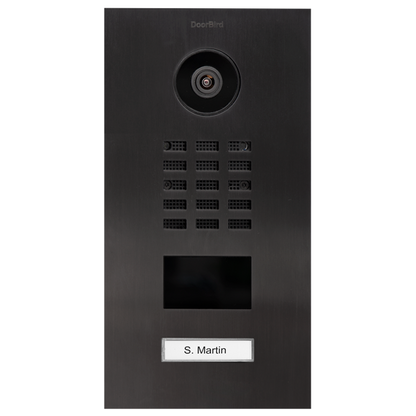 DoorBird D2101V IP Video Door Station, 1 Call Button in Titanium
