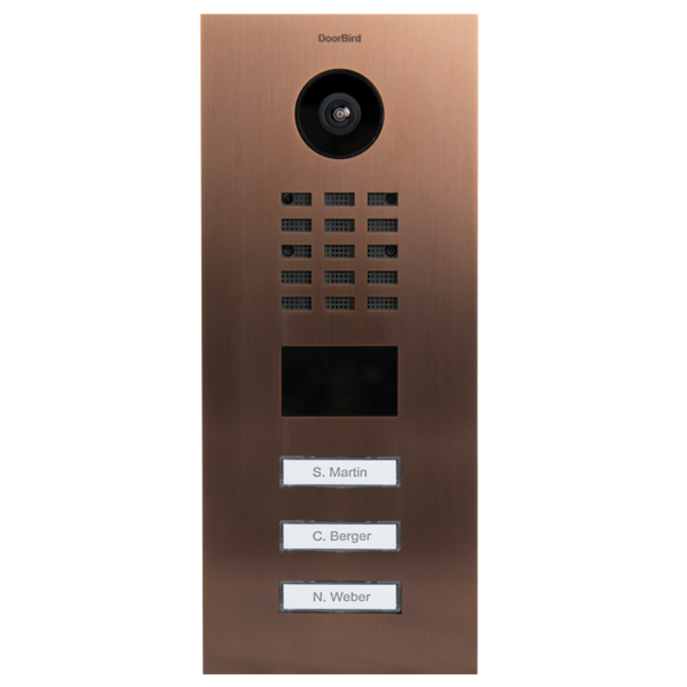 DoorBird D2103V IP Video Door Station, 3 Call Button in Bronze - 423870741