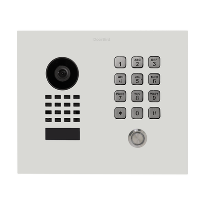 DoorBird D1101KH Classic Flush-Mount IP Video Door Station, 1 Call Button in Traffic White, RAL 9016