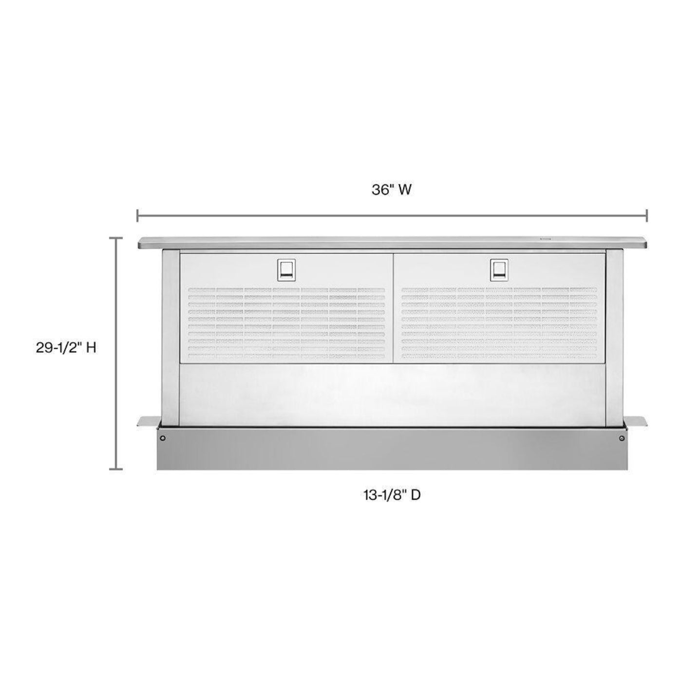 WHIRLPOOL UXD8636DYS 36" Retractable Downdraft System with Interior Blower Motor - UXD8636DYS-KT