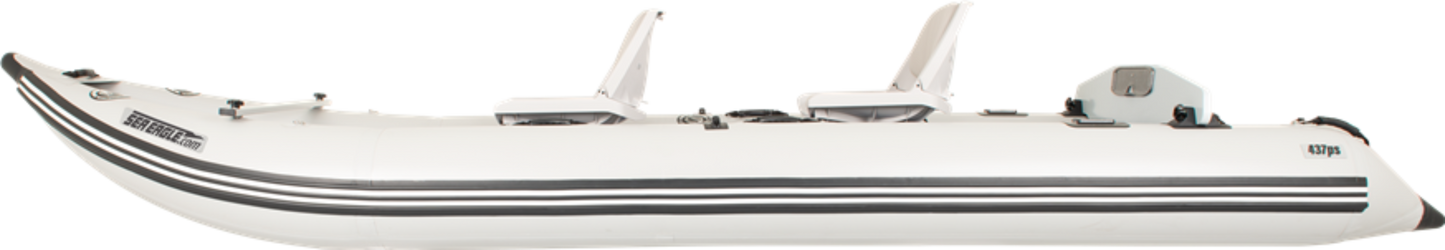 Sea Eagle 437PSK_SW PaddleSki Inflatable Catamaran Boat 2 Person Swivel Seat Package New - 437PSK_SW