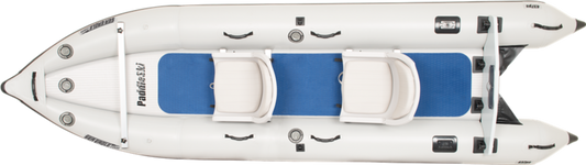 Sea Eagle 437PSK_SW PaddleSki Inflatable Catamaran Boat 2 Person Swivel Seat Package New - 437PSK_SW