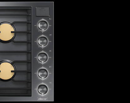 DACOR 36" Gas Cooktop, Graphite Stainless Steel, Natural Gas - DTG36M955FM-KT