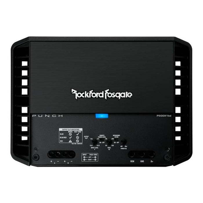 Rockford Fosgate P500X1BD 500W Car Mono BD Audio Amp Power Amp Stereo 2 Pack - 194788