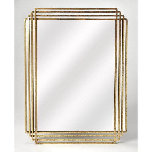 Butler Specialty Company Uptown Rectangular Wall Mirrored, Gold  - 4436226