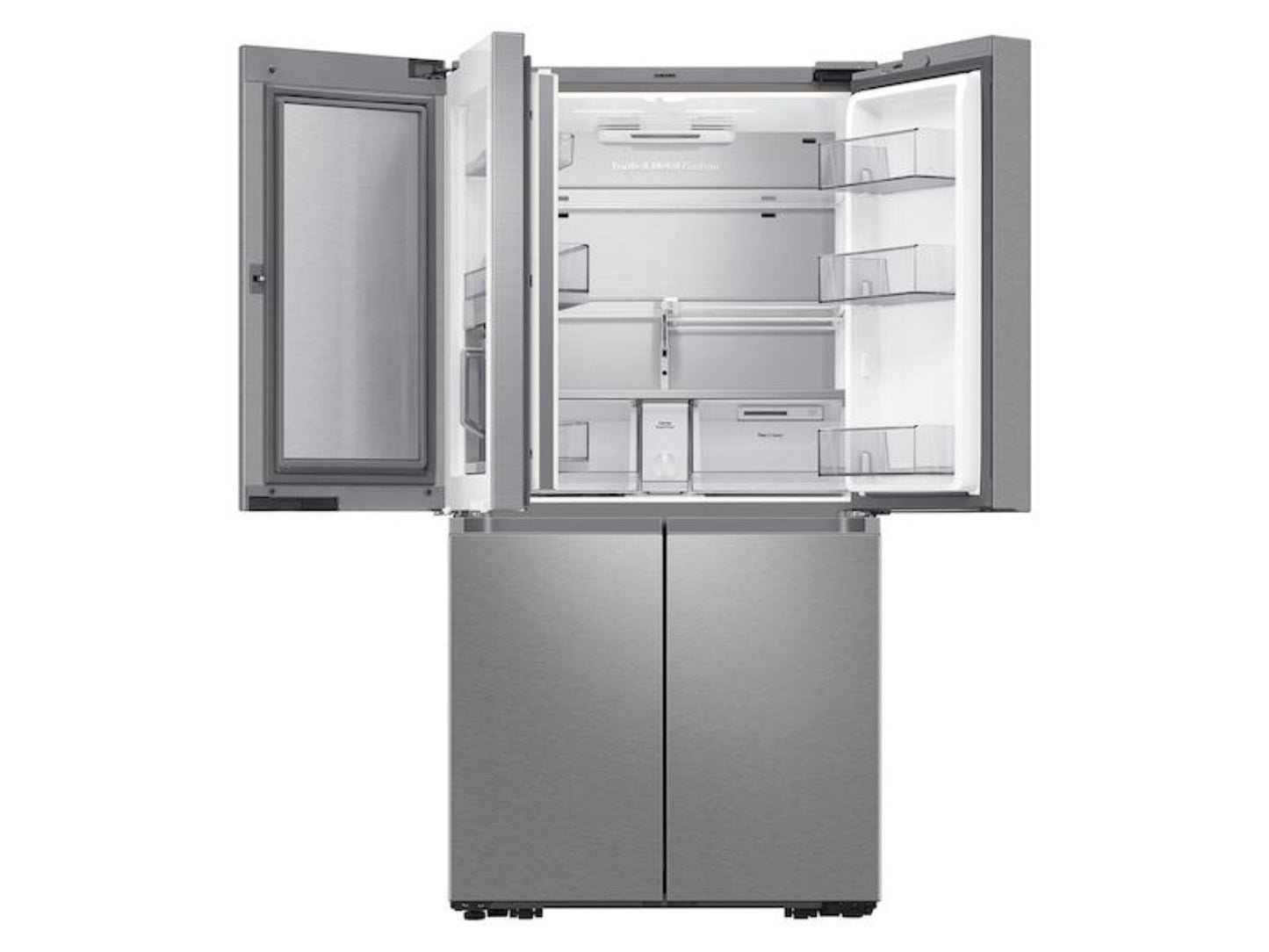 Samsung 23 cu. ft. Smart Counter Depth 4-Door Flex Refrigerator, Family Hub, Beverage Center, Dual Ice Maker - RF23A9771SR-KT
