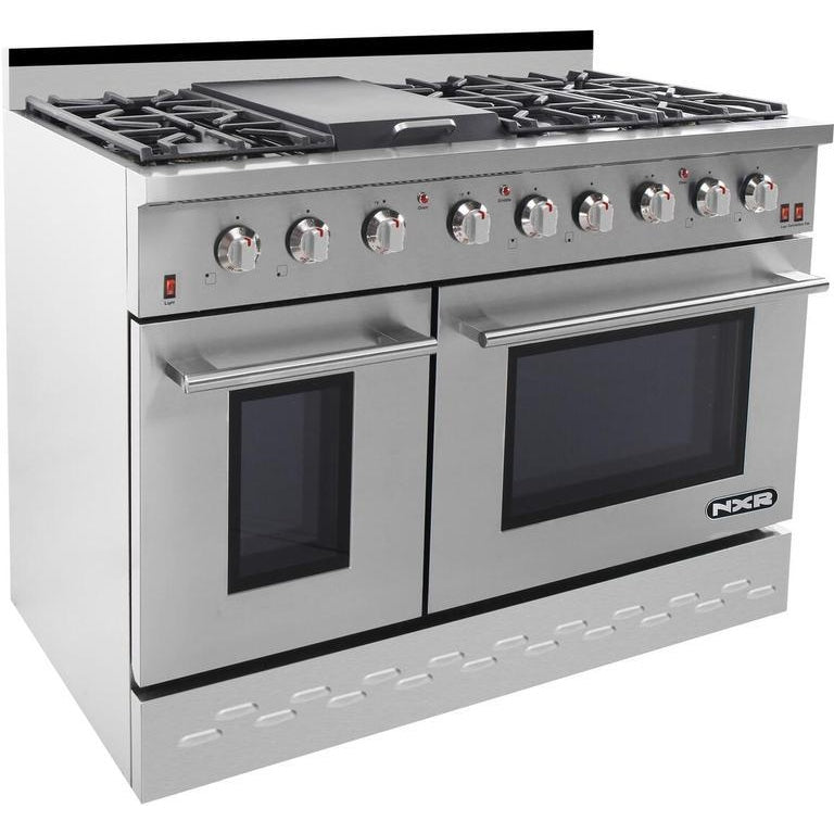 NXR 48 in. 7.2 cu.ft. Pro-Style Natural Gas Range with Convection Oven in Stainless Steel, - SC4811