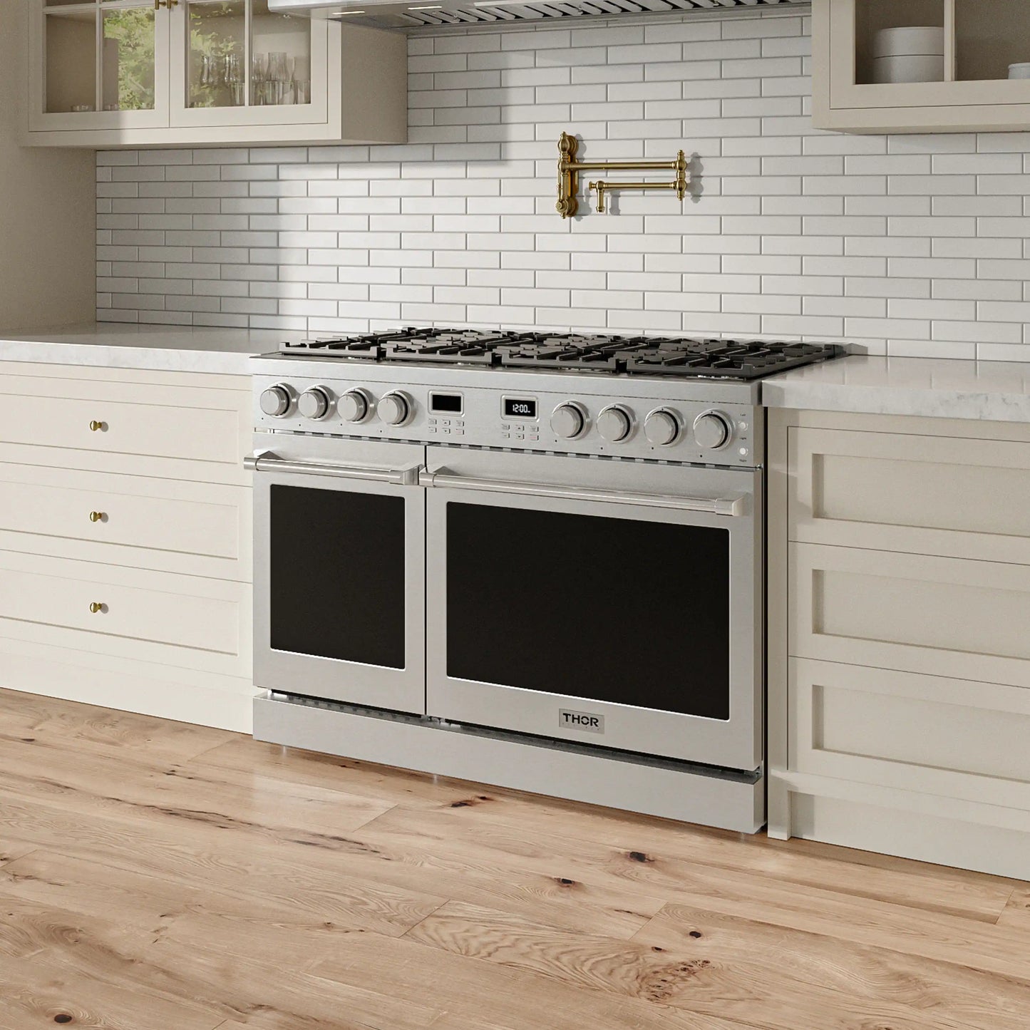 Thor Kitchen 48-Inch Propane Gas Range with 6.8 Cu. Ft. Convection Oven in Stainless Steel  - ARG48LP