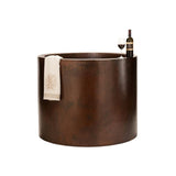 Premier Copper 45 in. Hammered Copper Japanese Style Soaker Bathtub - BTR45DB