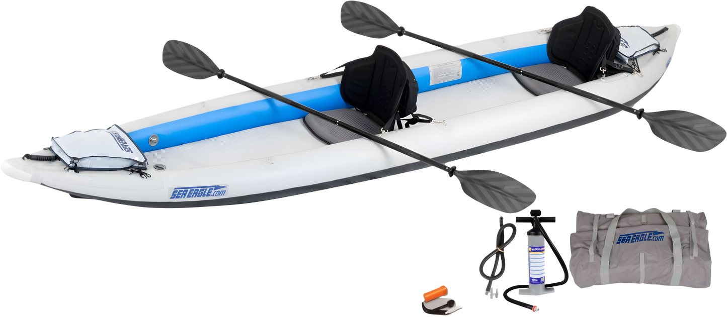 Sea Eagle 465FTK_P2 465ft FastTrack Inflatable Kayak Pro 2 Person Package New - 465FTK_P2