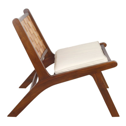 New Pacific Direct Loria Teak Accent Chair w/ PU Cushion 4800004 - 4800004