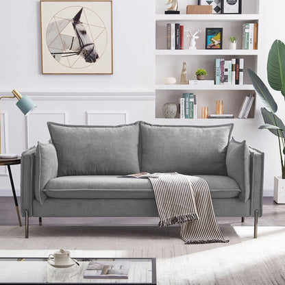 Modway Furniture 87" Gray Sofa with Stylish Black Legs - Contemporary Design, Comfortable Seating & Durable Upholstery - 480910-HOMEROOTS