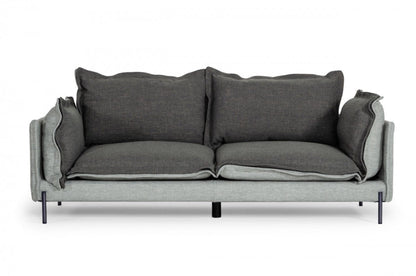 Modway Furniture 87" Luxurious Dark Gray Polyester Blend Sofa with Stylish Silver Legs – Perfect for Any Living Space! - 480928-HOMEROOTS