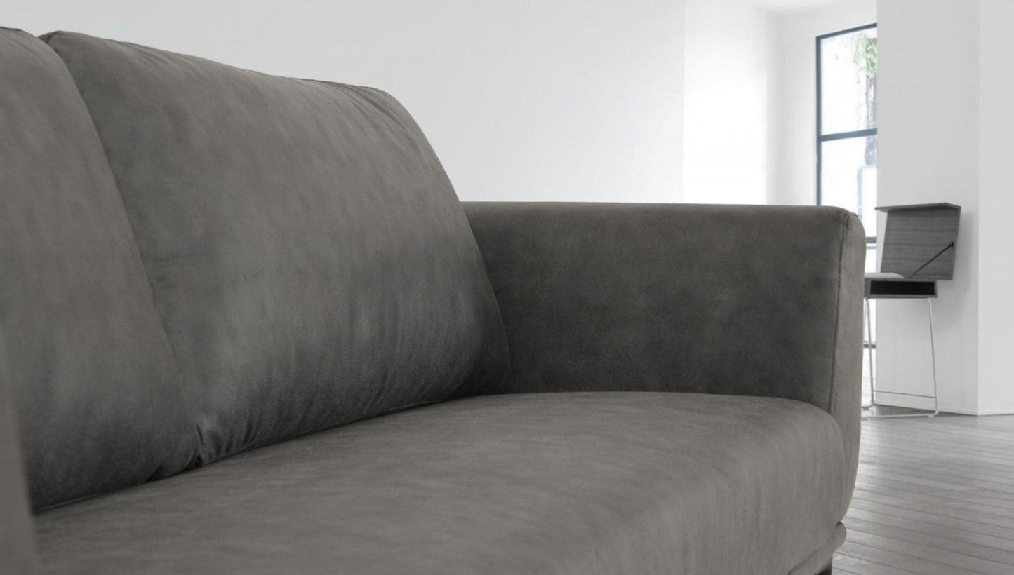 Modway Furniture 87" Dark Gray Sofa with Stylish Black Legs - Comfortable Polyester Seating for Modern Living Rooms - 480930-HOMEROOTS