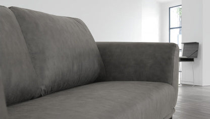 Modway Furniture 87" Dark Gray Sofa with Stylish Black Legs - Comfortable Polyester Seating for Modern Living Rooms - 480930-HOMEROOTS