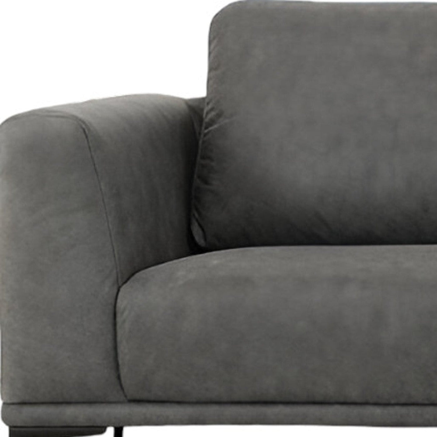Modway Furniture 87" Dark Gray Sofa with Stylish Black Legs - Comfortable Polyester Seating for Modern Living Rooms - 480930-HOMEROOTS
