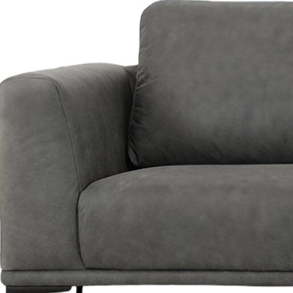 Modway Furniture 87" Dark Gray Sofa with Stylish Black Legs - Comfortable Polyester Seating for Modern Living Rooms - 480930-HOMEROOTS