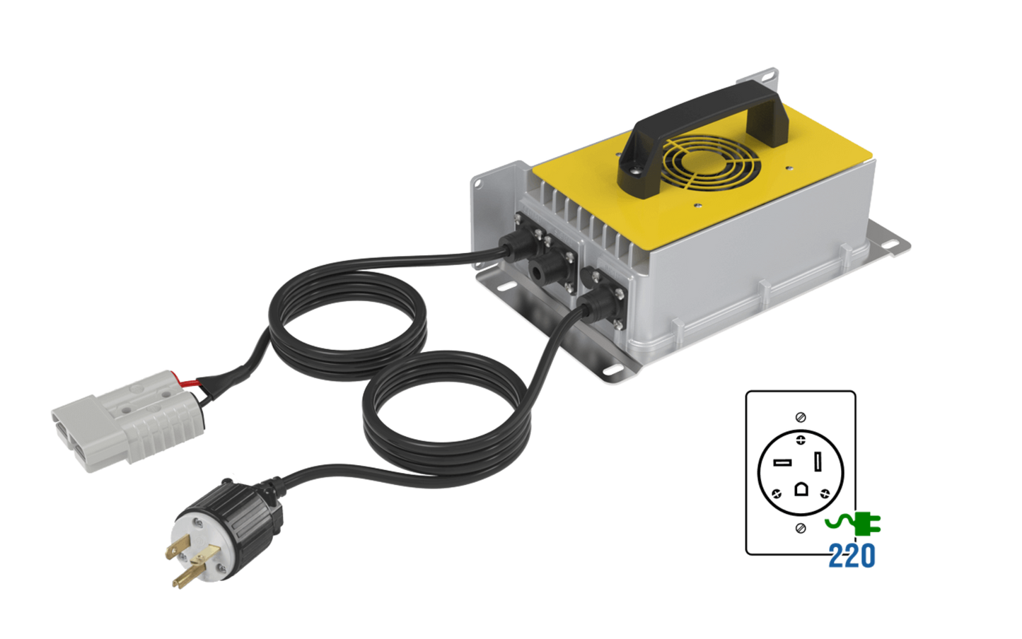 Big Battery 48V 1x MUSTANG Fast Charger Kit – Golf - K0931