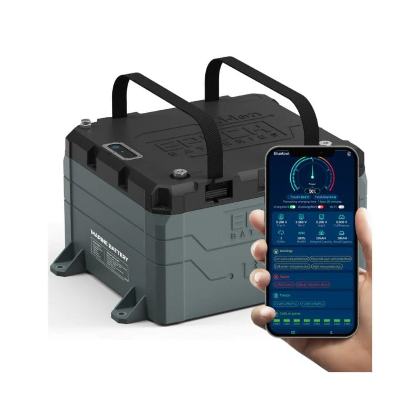 EPOCH 48V 50Ah or 100Ah | Heated & Bluetooth | LifePO4 Battery - B4850A-Epoch-1