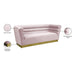 Meridian Furniture Bellini Solid Wood and Velvet Sofa in Pink - 669Pink-S