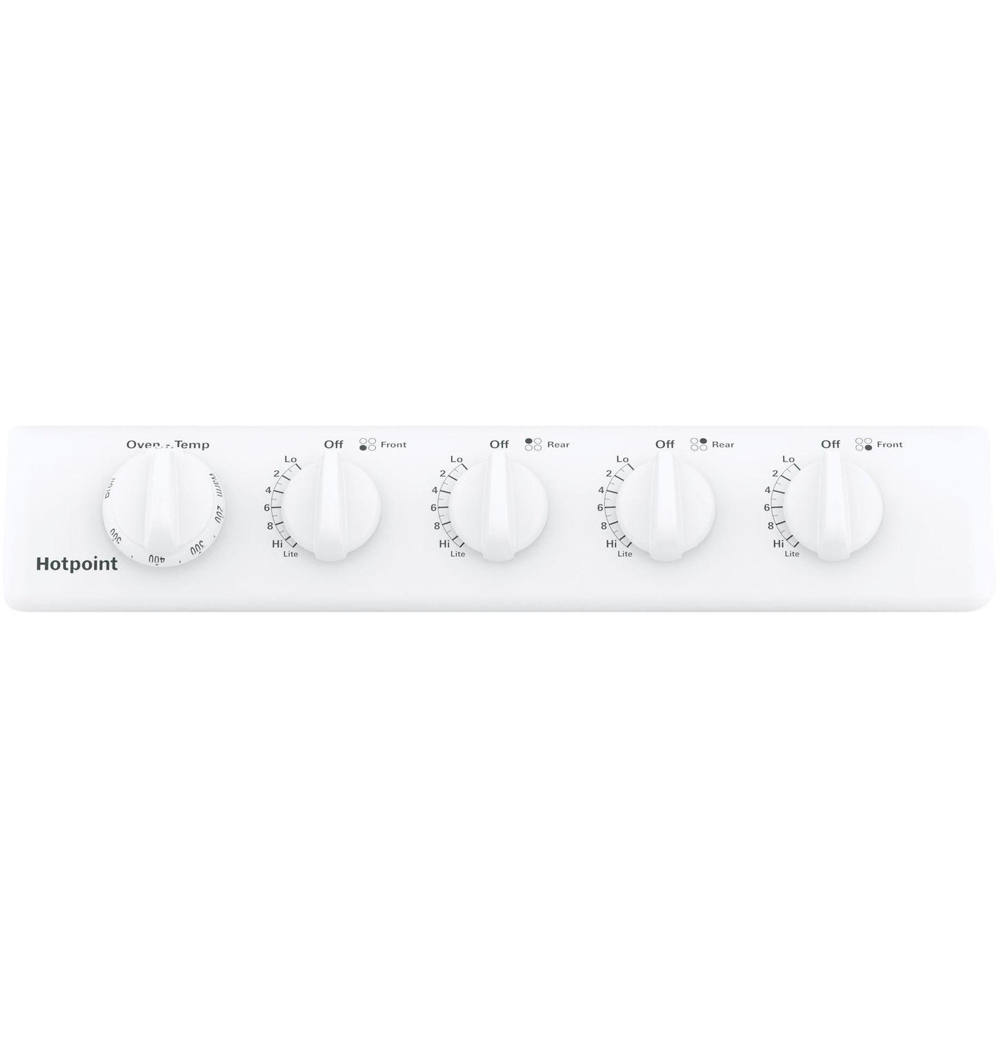 HOTPOINT 20" Front-Control Free-Standing Gas Range with Sealed Burners - RGAS200DMWW-KT