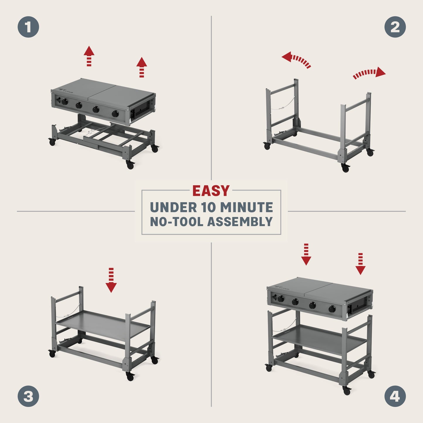 TYTUS Fresno 4-Burner Flat Top Griddle - TDT-471-0101