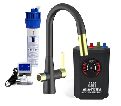 AquaNuTech 4N1 Aqua-System PLUS Contemporary Faucet with FL1000 Filtration System New - 4N1CASPLUS-CH