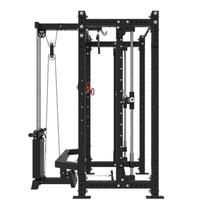 Bells Of Steel Smith Machine Rack With Lat Pulldown - Hydra (3" x 3", ⅝" Holes) - HYDRA-4POST-SMTH-STKLARA