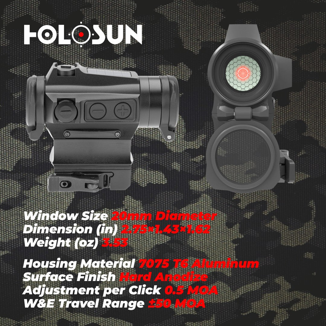 Holosun Circle Dot/Solar Panel/QD Mount HS515CM with included Wearable4U Lens Cleaning Towel Bundle