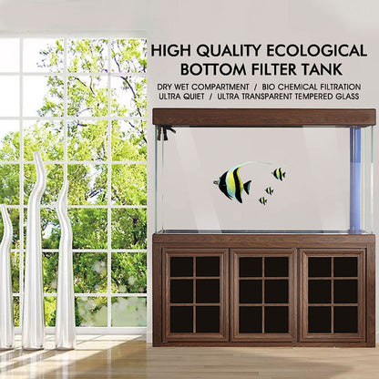 AQUA DREAM 175 GALLON TEMPERED GLASS AQUARIUM DARKWOOD-AD-1560-BW