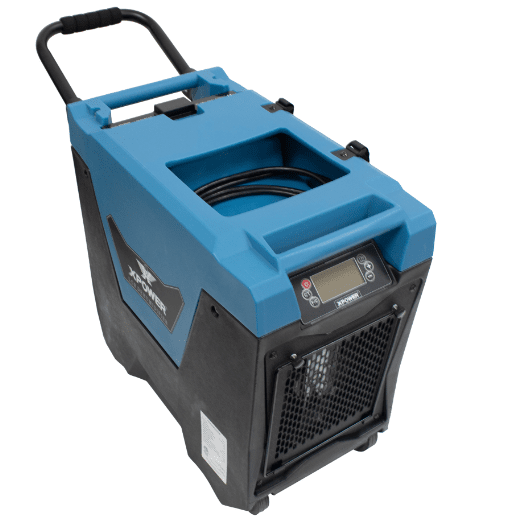 XPOWER XD-85L2 Commercial LGR Dehumidifier with Automatic Purge Pump, Drainage Hose, Handle and Wheels for Water Damage Restoration, Clean-up Flood, Basement, Mold, Mildew - XP-XD-85L2-Green