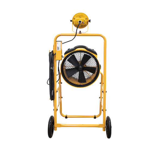 XPOWER FA-300K6 warehouse/dock cooling fan kit, L-30 LED spotlight, and 300T mobile trolley - XP-FA-300K6-Yellow