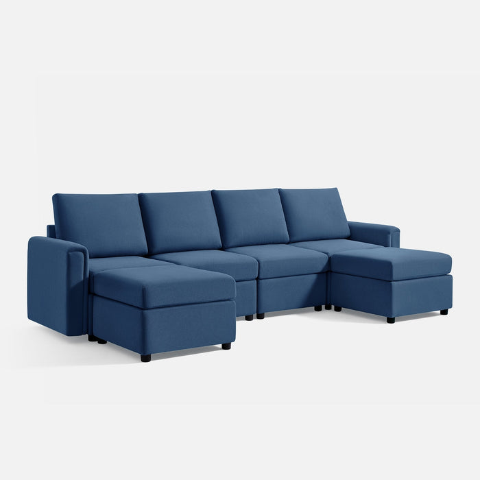 LINSY HOME RUBIK I 4 Seats with 2 Ottomans - US-LH-SPF-Sofa-S900-A11-42-0-00