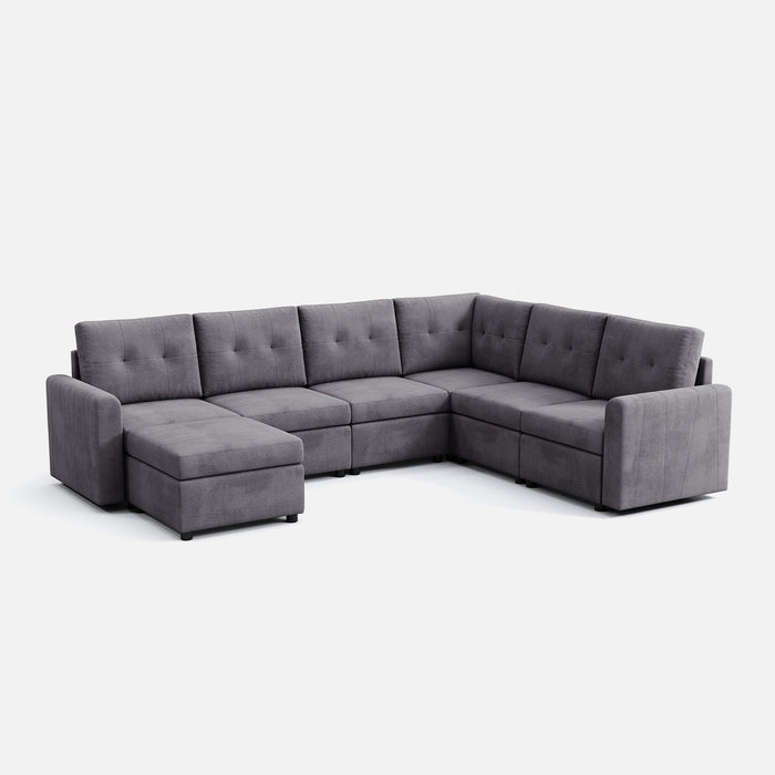 LINSY HOME RUBIK III 5 Seats With Corner & Ottoman - US-LH-SPF-Sofa-S800-A11-511-0-00