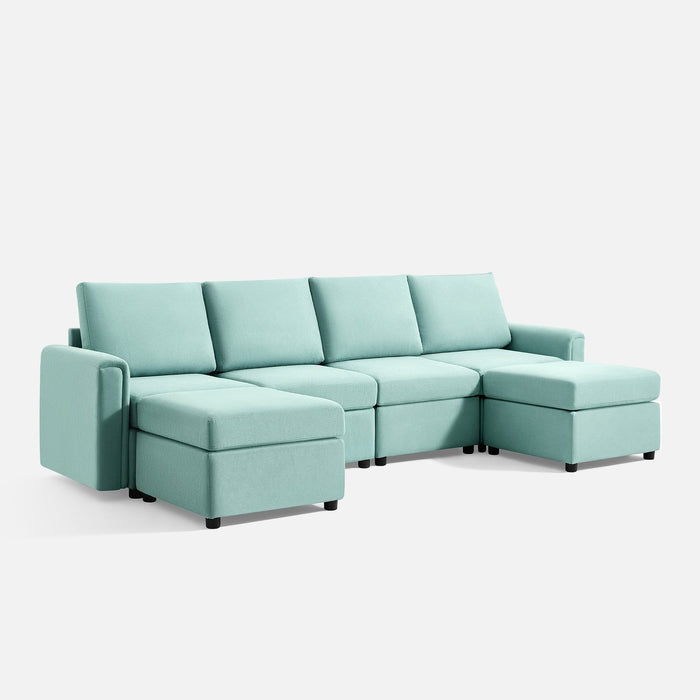 LINSY HOME RUBIK I 4 Seats with 2 Ottomans - US-LH-SPF-Sofa-S900-A11-42-0-00