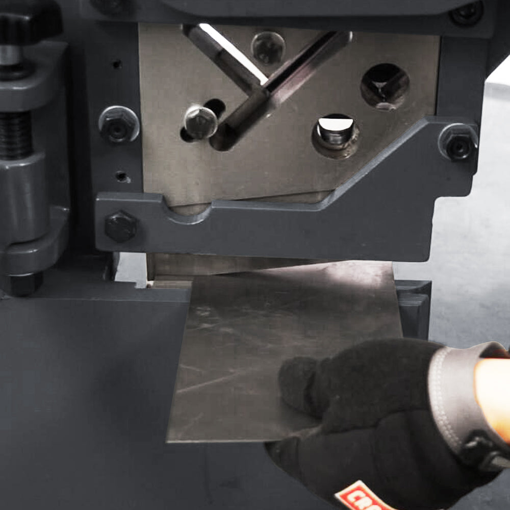KAKA INDUSTRIAL Manual Punch and Shear Machine, 0.31 inch Punching Capacity and Multi-Shape Shear, PBS-9 for Metal Plates, Round/Flat/Angle Steel Fabrication
