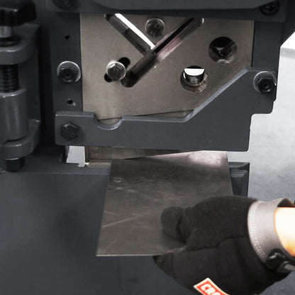 KAKA INDUSTRIAL Manual Punch and Shear Machine, 0.31 inch Punching Capacity and Multi-Shape Shear, PBS-9 for Metal Plates, Round/Flat/Angle Steel Fabrication