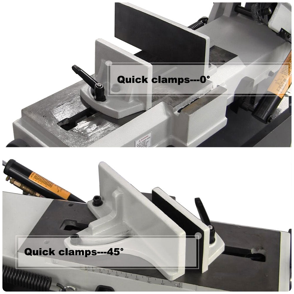 KAKA INDUSTRIAL 7x12 Inch Heavy-Duty Horizontal Bandsaw | 1.5HP Dual-Voltage (115V/230V) | 4-Speed Blade System | Steel Pipe and Structural Metal Cutting BS-712N - 188006V115V230
