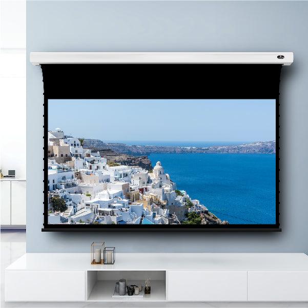 VIVIDSTORM Pearl White Cinema Plus Motorized Tension Floor Rising Projector Screen