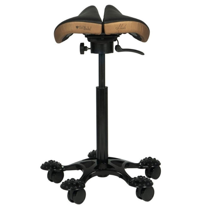 Salli Premium SwingFit Saddle Stool with Stylish Leather Upholstery