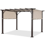 Mastercanopy 10x12 Outdoor Pergola Retractable Sun Shade Canopy Patio  Gazebo -  B0CX4HN58Z