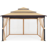 Mastercanopy 12x12 Soft Top Outdoor Garden Gazebo for Patios with Mosquito Netting - B0BKFNN9C3