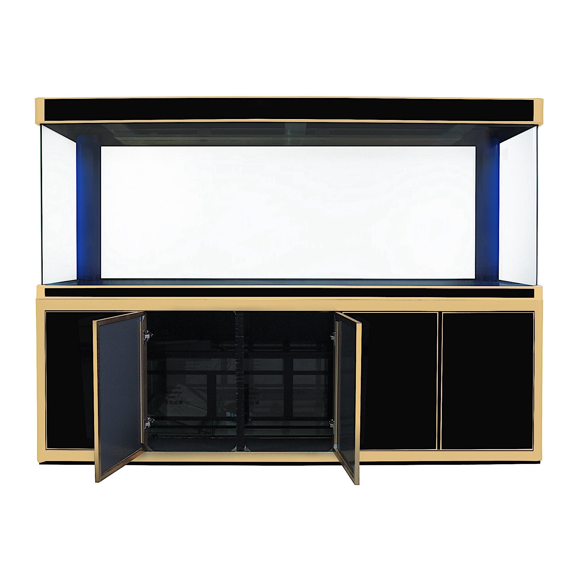 AQUA DREAM 400 GALLON TEMPERED GLASS AQUARIUM BLACK AND GOLD-AD-2300-BK